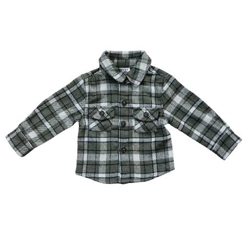 Charcoal Flannel Shacket