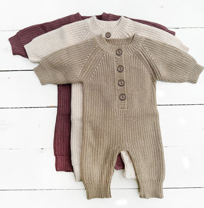 Harper Knit Jumpsuit - Tan