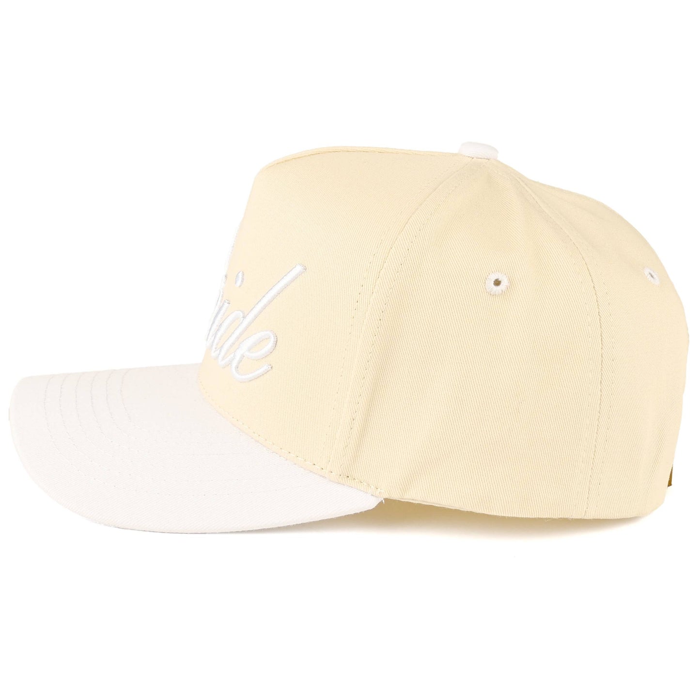 C.C BRIDE Letter Embroidered Two Tone Trucker Cap