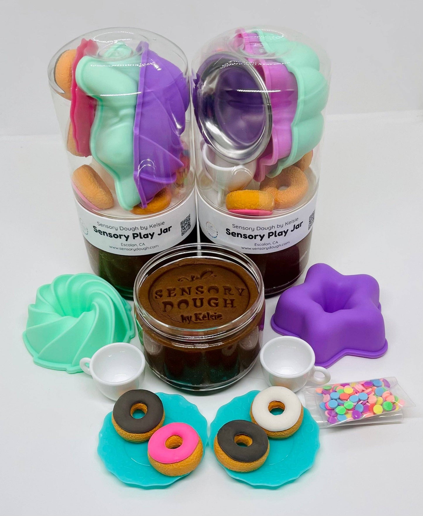 Sensory Dough Play Jar: Donut Shop