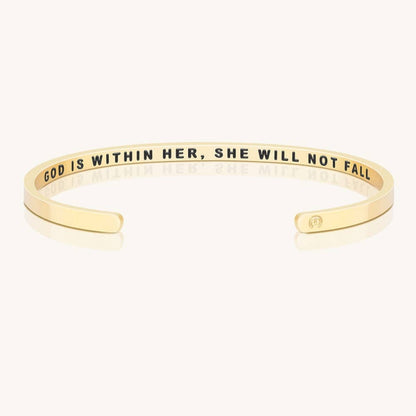 MantraBand God Is Within Her, She Will Not Fall bracelet view 2