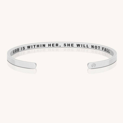 MantraBand God Is Within Her, She Will Not Fall bracelet | Pencie & Ginger