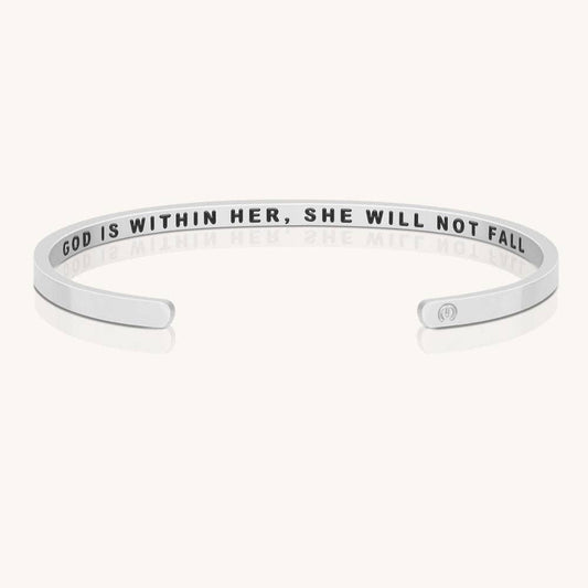 MantraBand God Is Within Her, She Will Not Fall bracelet | Pencie & Ginger
