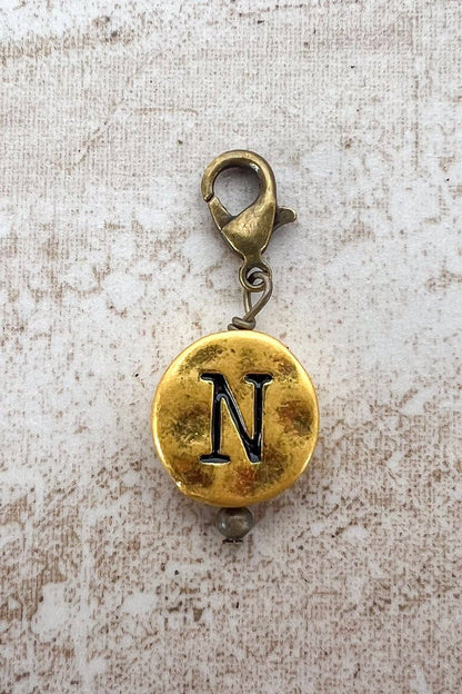 Dylan Collective Vintage Gold Circle Letter Charms