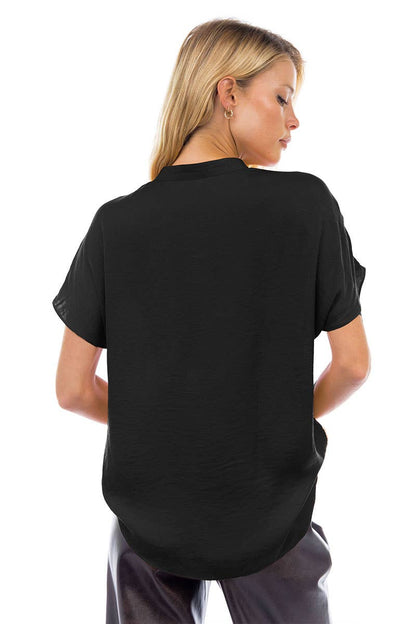 Drop Shoulder Regular Blouse - F