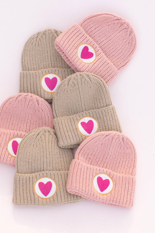 Valentine's Heart Knit Beanie