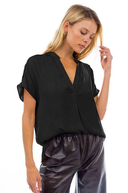 Drop Shoulder Regular Blouse - F