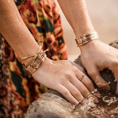 MantraBand Live in the Moment bracelet in gold view 11