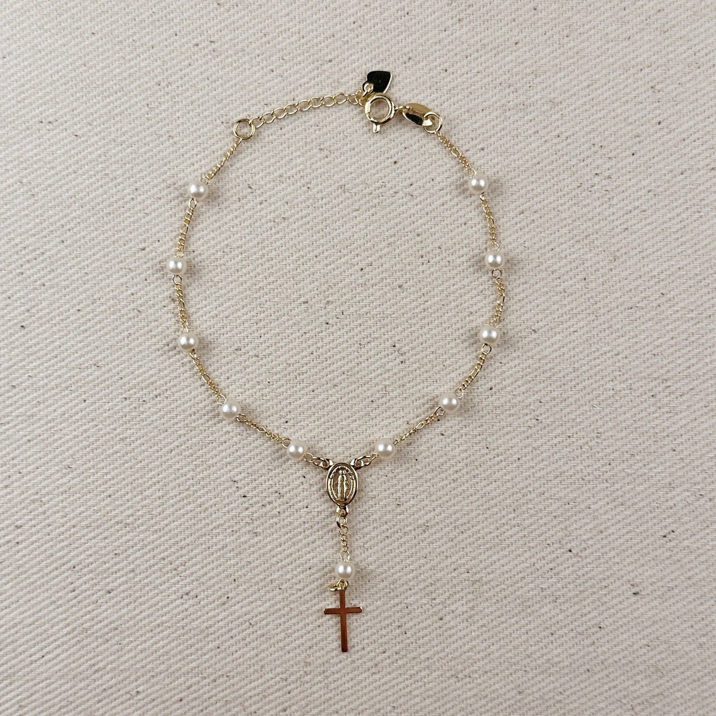 Figaro Pearl Rosary Bracelet