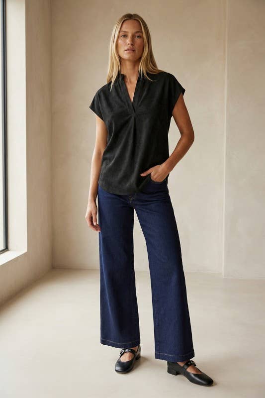 Soft Matte Drop Shoulder Blouse