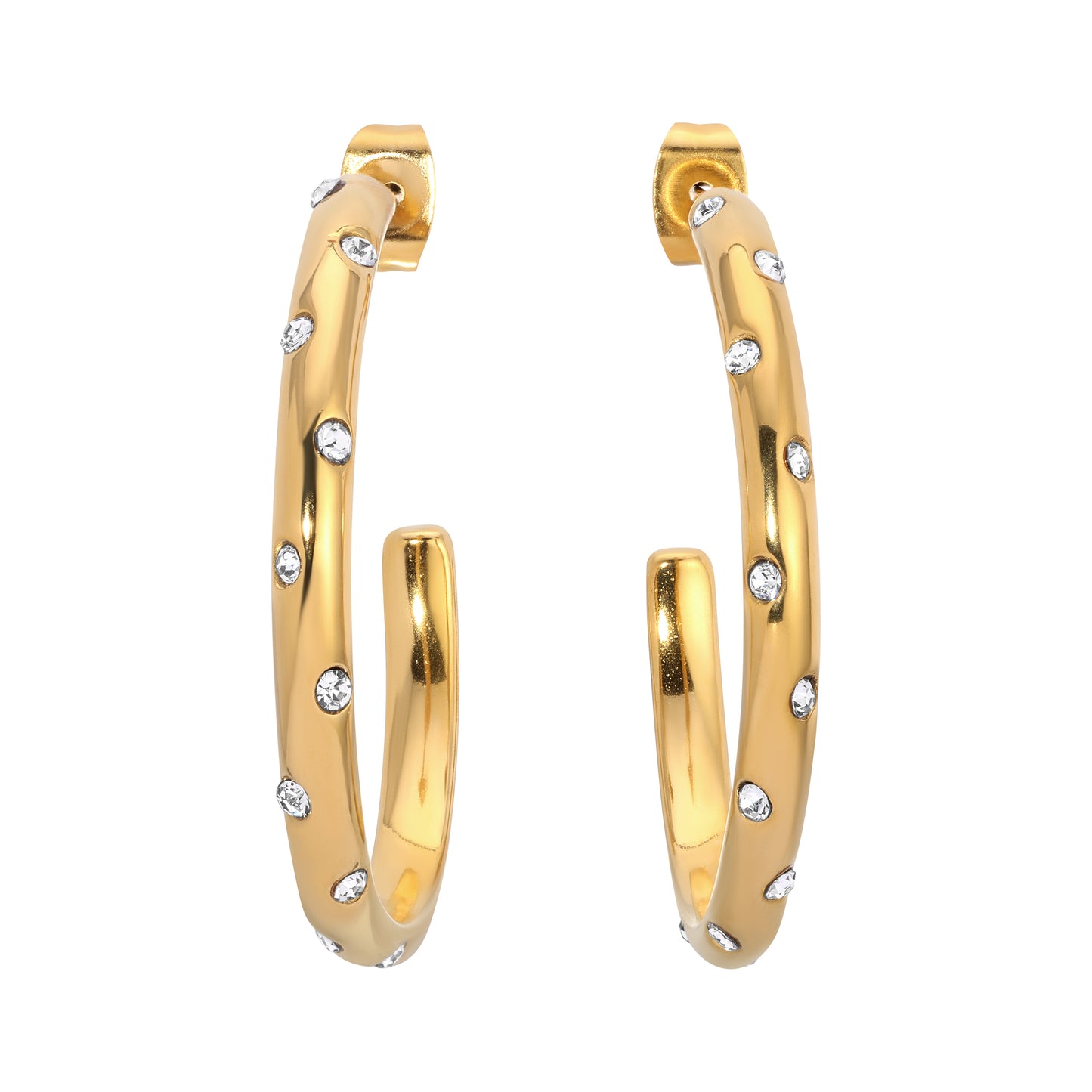 Heidi Thin Hoops with CZ