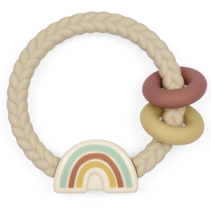 Ritzy Silicone Teether Rattles - Neutral Rainbow