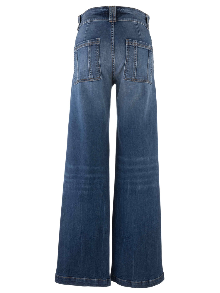 Jodi Porkchop Pockets High Rise Wide Leg Jeans