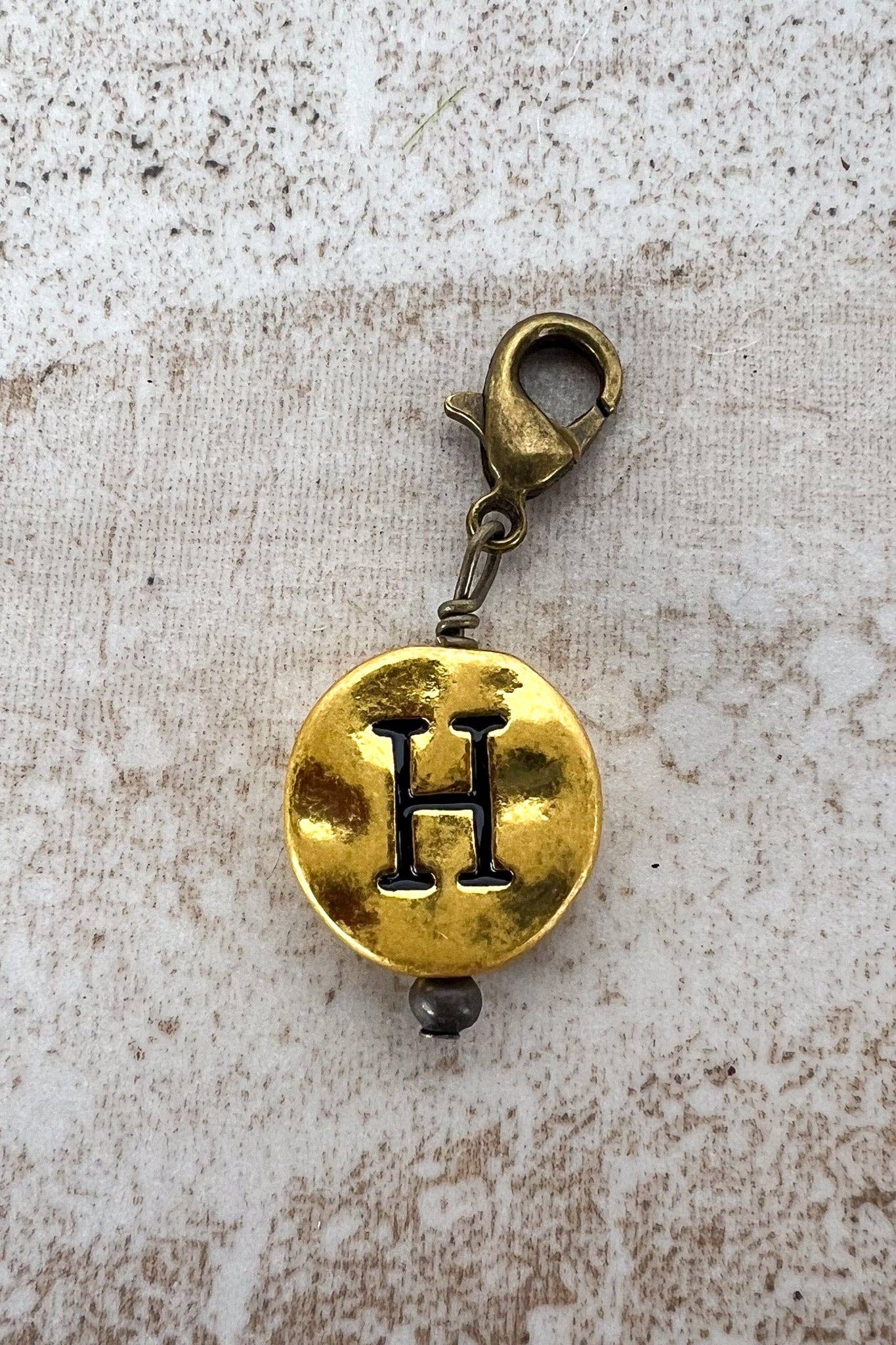 Dylan Collective Vintage Gold Circle Letter Charms