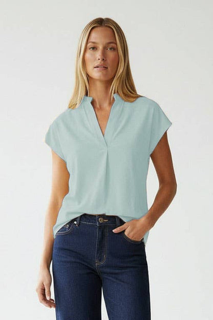 Soft Matte Drop Shoulder Blouse