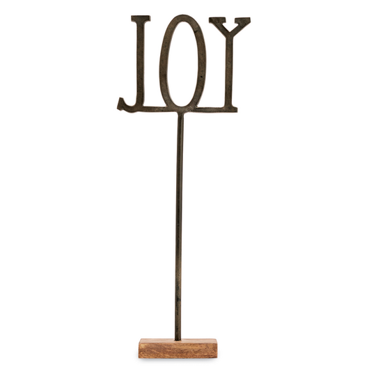 Joy Cast Iron Sitter Sign