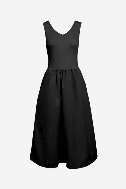 Sleeveless Neck Midi Dress