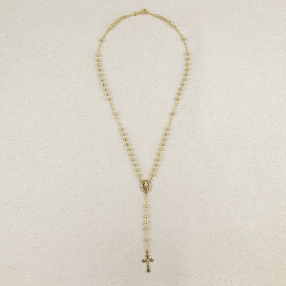18k Gold Filled 3.3mm Rosary Necklace