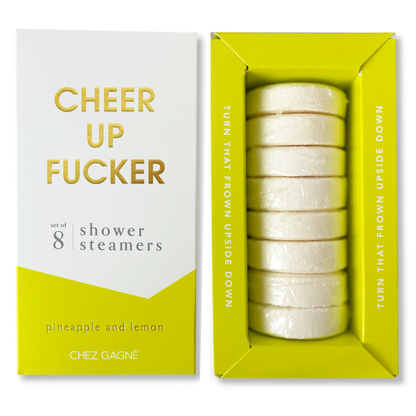 Cheer Up Fucker - Aromatherapy Shower Steamers - Pineapple Lemon - Set of 8