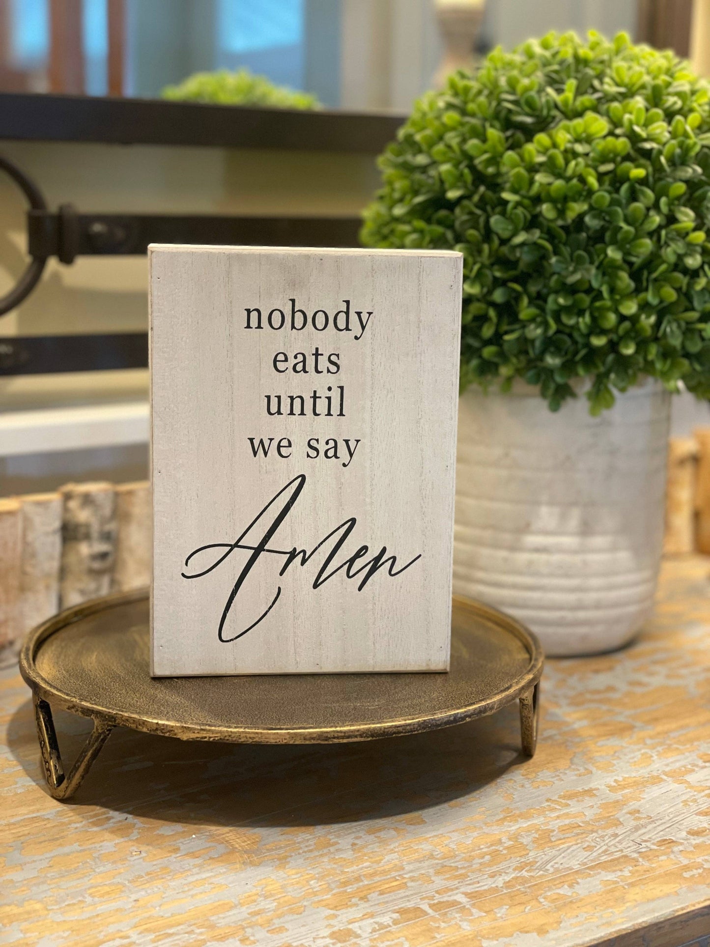 Say Amen Box Sign