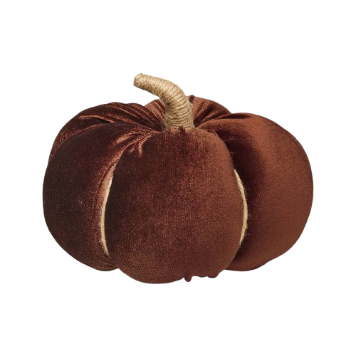 Large Velvet Pumpkin - Walnut