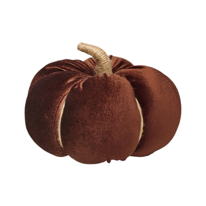 Large Velvet Pumpkin - Walnut