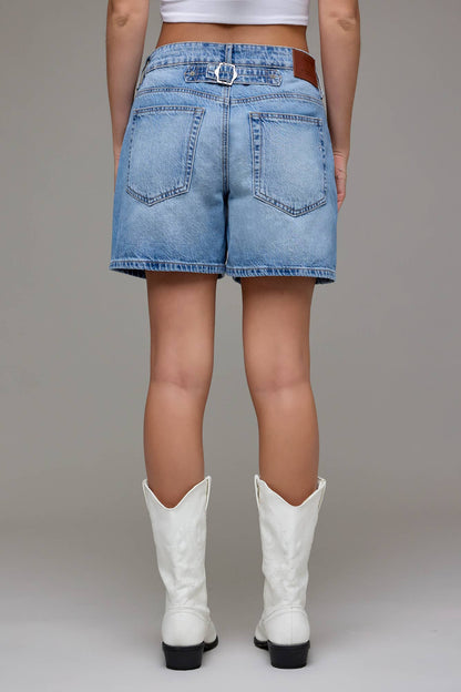 Medium Wash Classic 5" Inseam Barrel Shorts