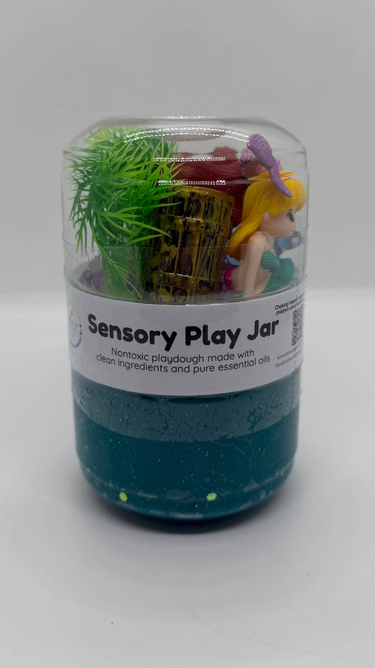 Sensory Dough Play Jar (small): Mermaid