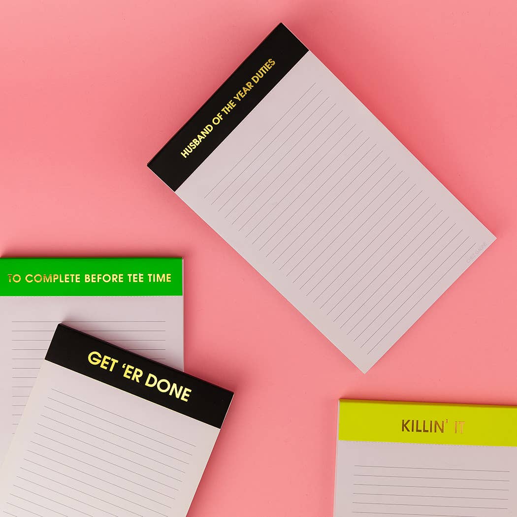 Killin' It - Lined Notepad - Neon Lemon Lime - 65 perforated pages - 5x8