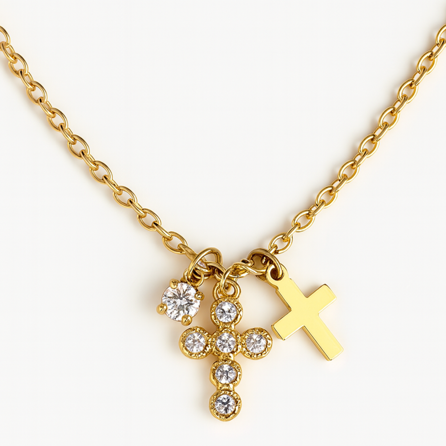 Forever Duo Cross Necklace