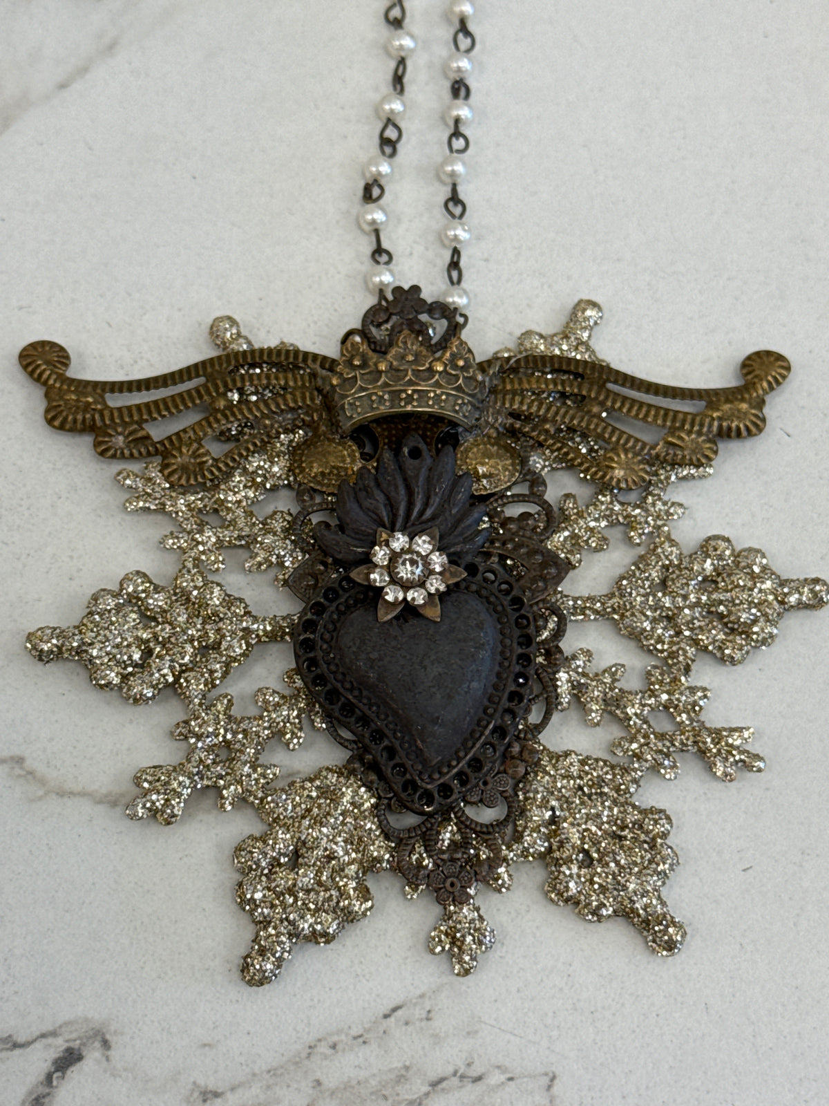 Small Gilded Sacred Snowflake