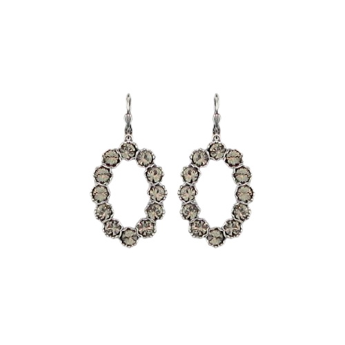 Giselle Earring - Silver/Black Diamond