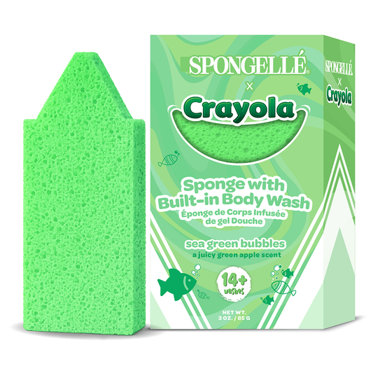 Sea Green Bubbles Body Buffer | Crayola x Spongellé | Crayon