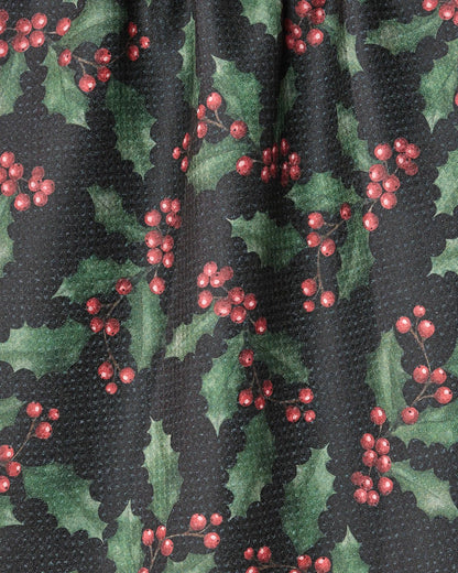 Geometry Holly Night Tea Towel view 2