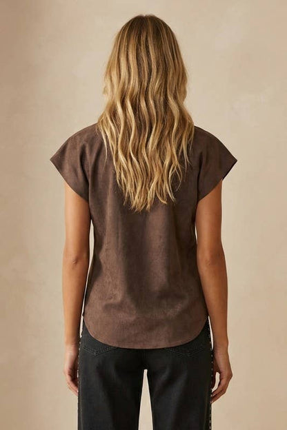 Soft Matte Drop Shoulder Blouse