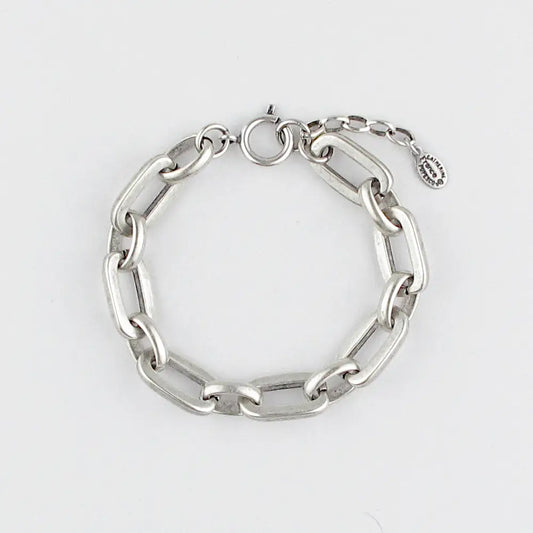 Rectangular Link Bracelet - Silver