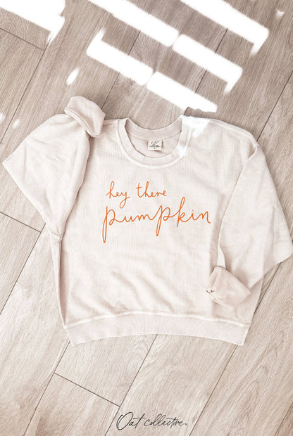 HEY THERE Cropped Thermal  Thermal Vintage Pullover