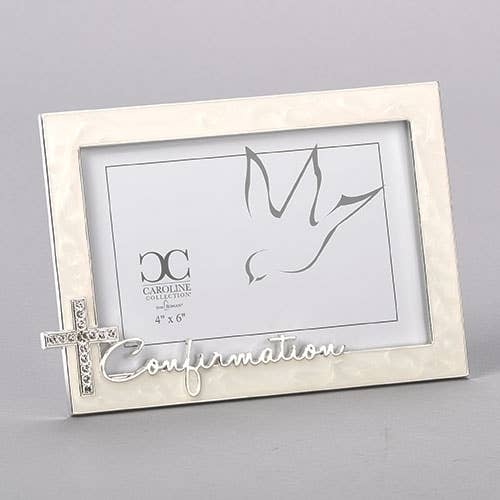 Confirmation Rhinestone Cross Frame