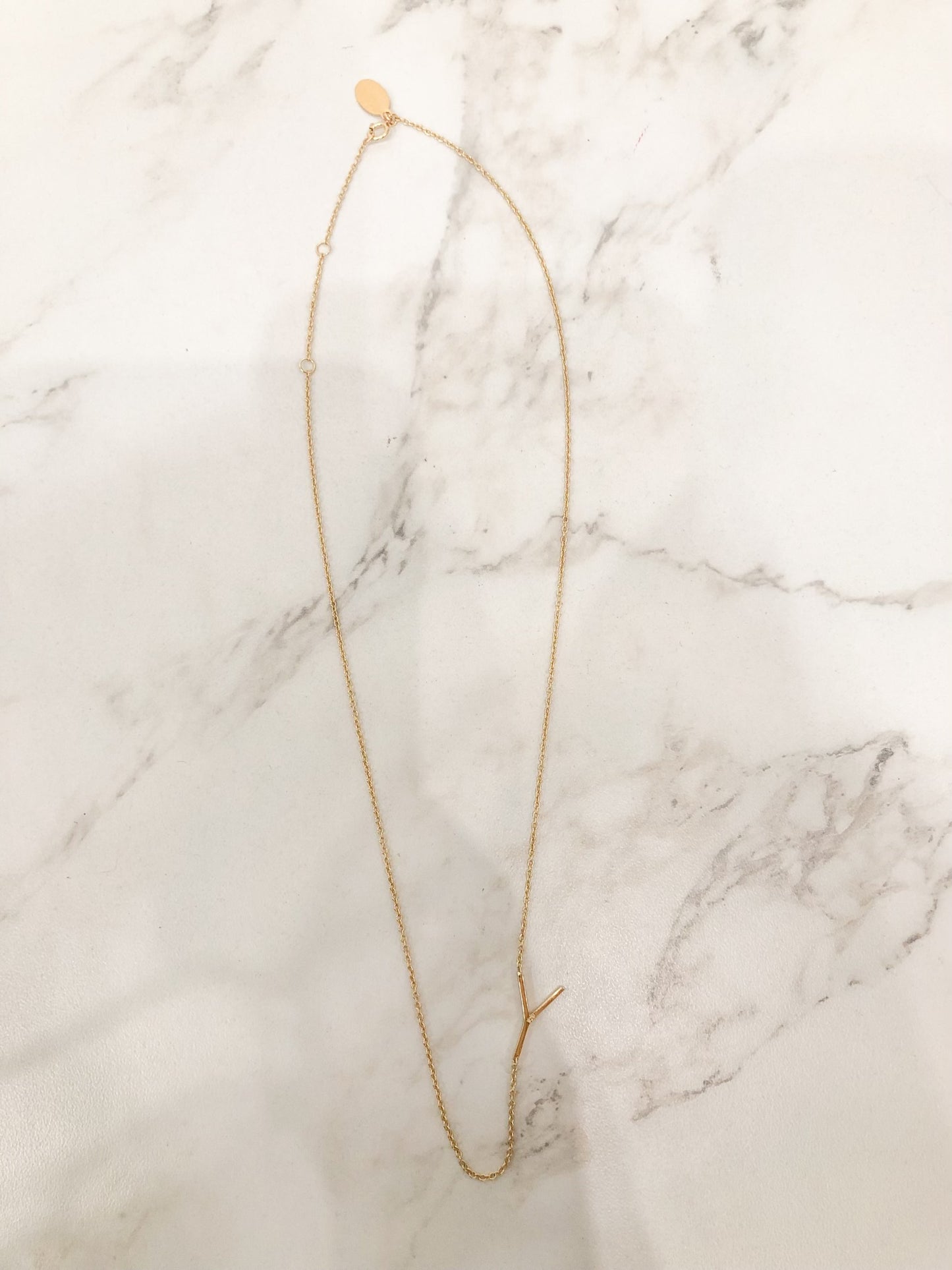 Sideways Initial Necklace