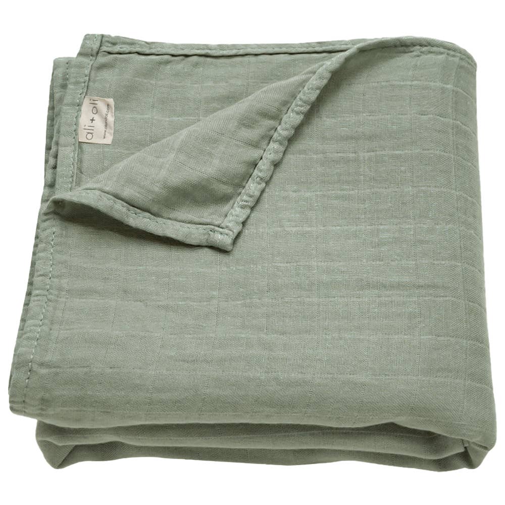 Muslin Swaddle Blanket - Apple