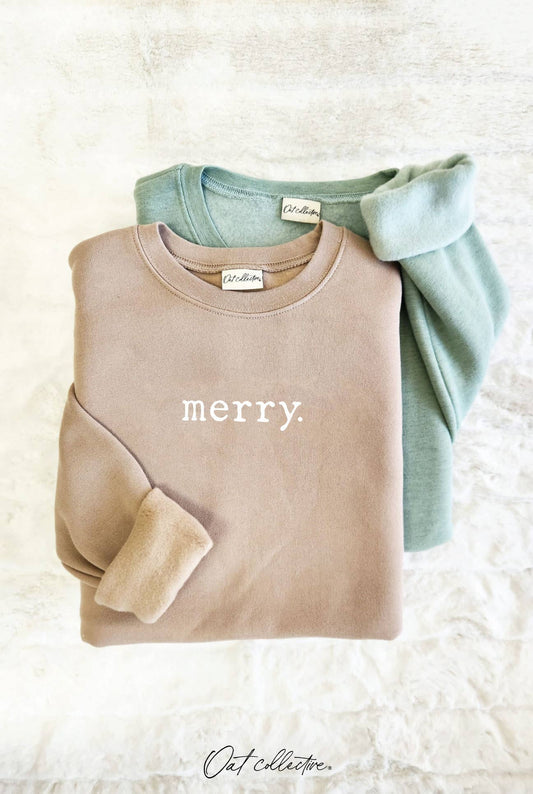 MERRY. Graphic Sweatshirt-Rose