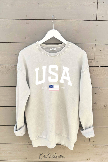USA EST.1776 Mineral Graphic Sweatshirt