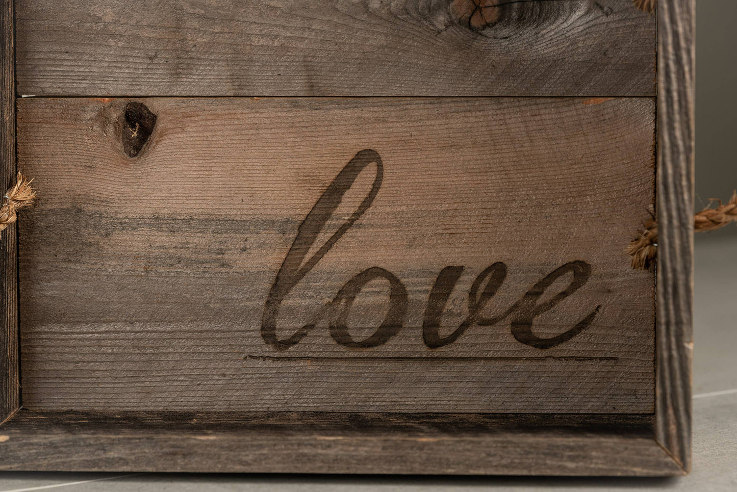 Rustic Reclaimed Wood Tray - Love Inside