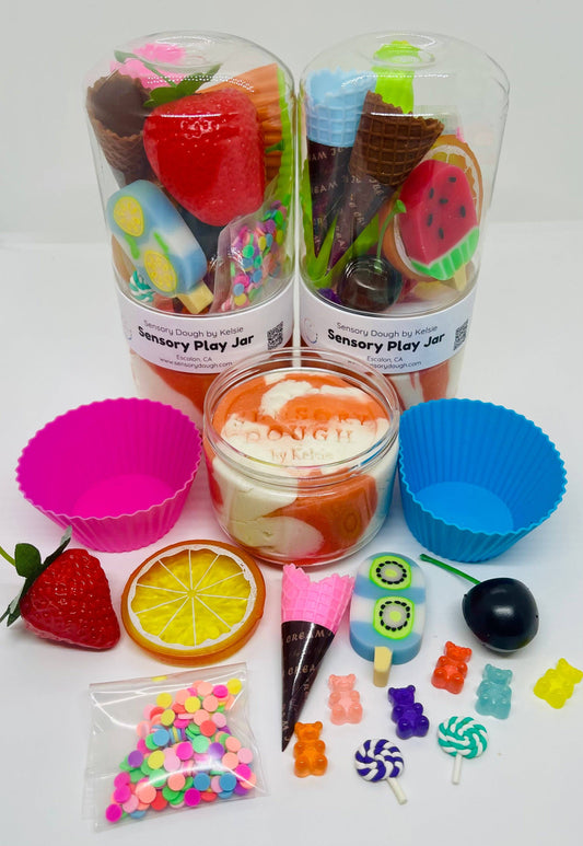 Sensory Dough Play Jar: Sweet Treats