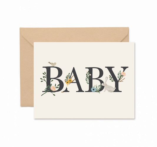 Floral Baby Card