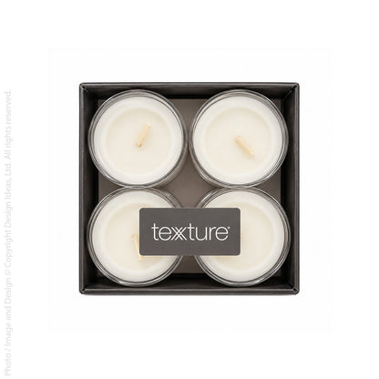 Clear Cup Tealight Candles, set of 12 in gift box by texxture
