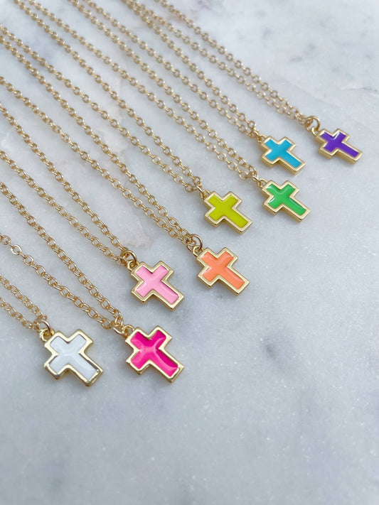 Colorful Cross Necklace