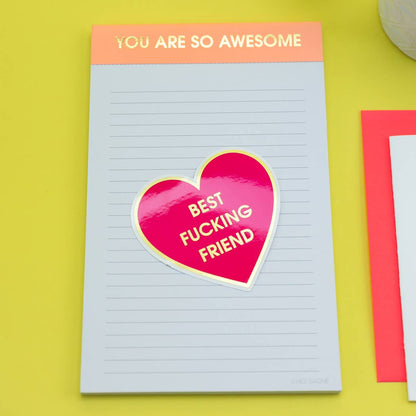 You Are So Awesome - Lined Notepad - Orange - 65 perforated pages - 5x8