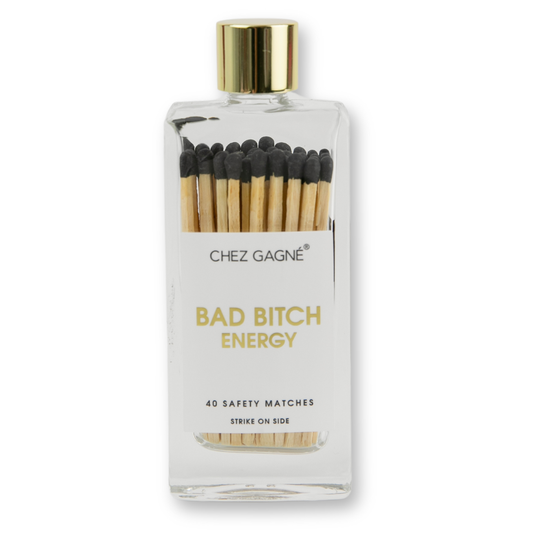 Bad Bitch Energy Glass Bottle Matches