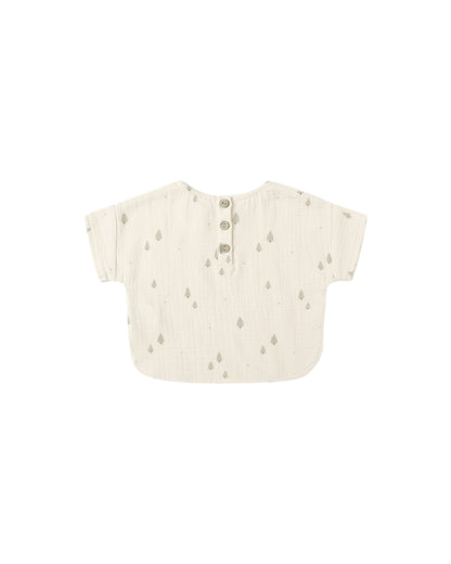 Trees Woven Boxy Top